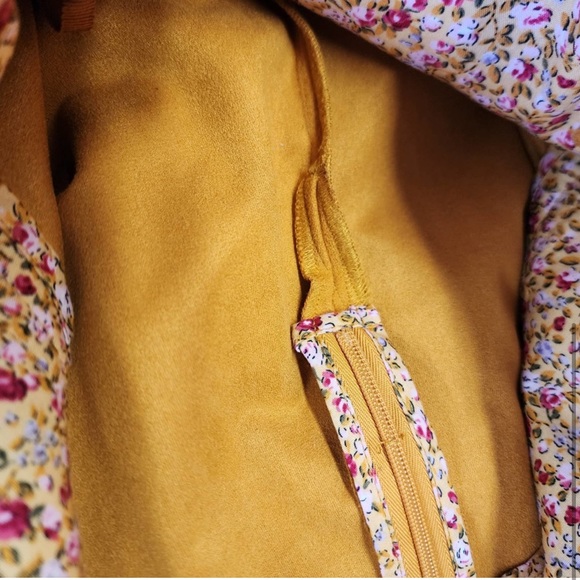 ANTHROPOLOGIE Maeve Cosima High Low Suede Midi Skirt size 2, Mustard Yellow Gold - Picture 5 of 10